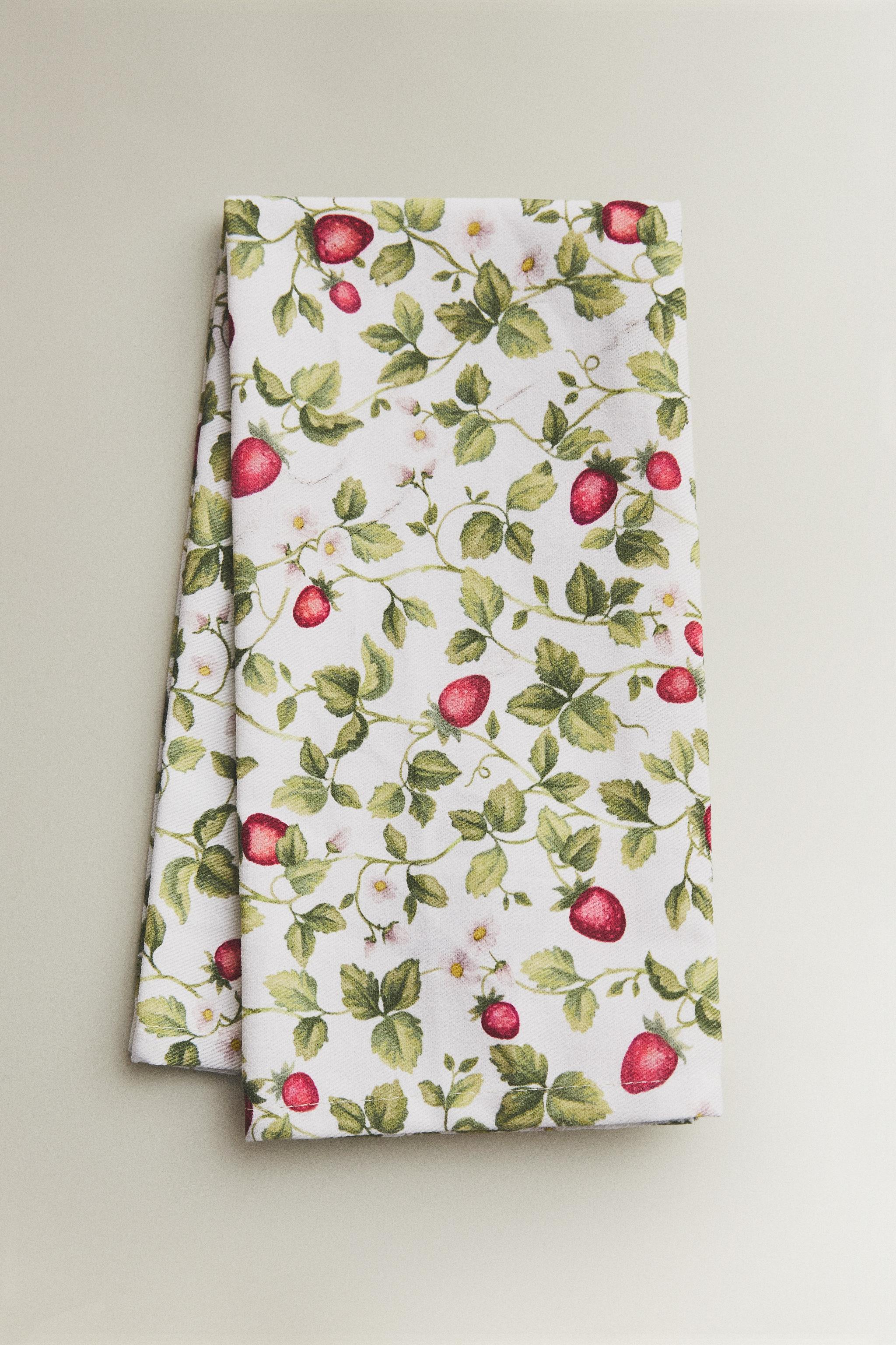 PACK SERVIETTES DE TABLE FRAISES (LOT DE 2)